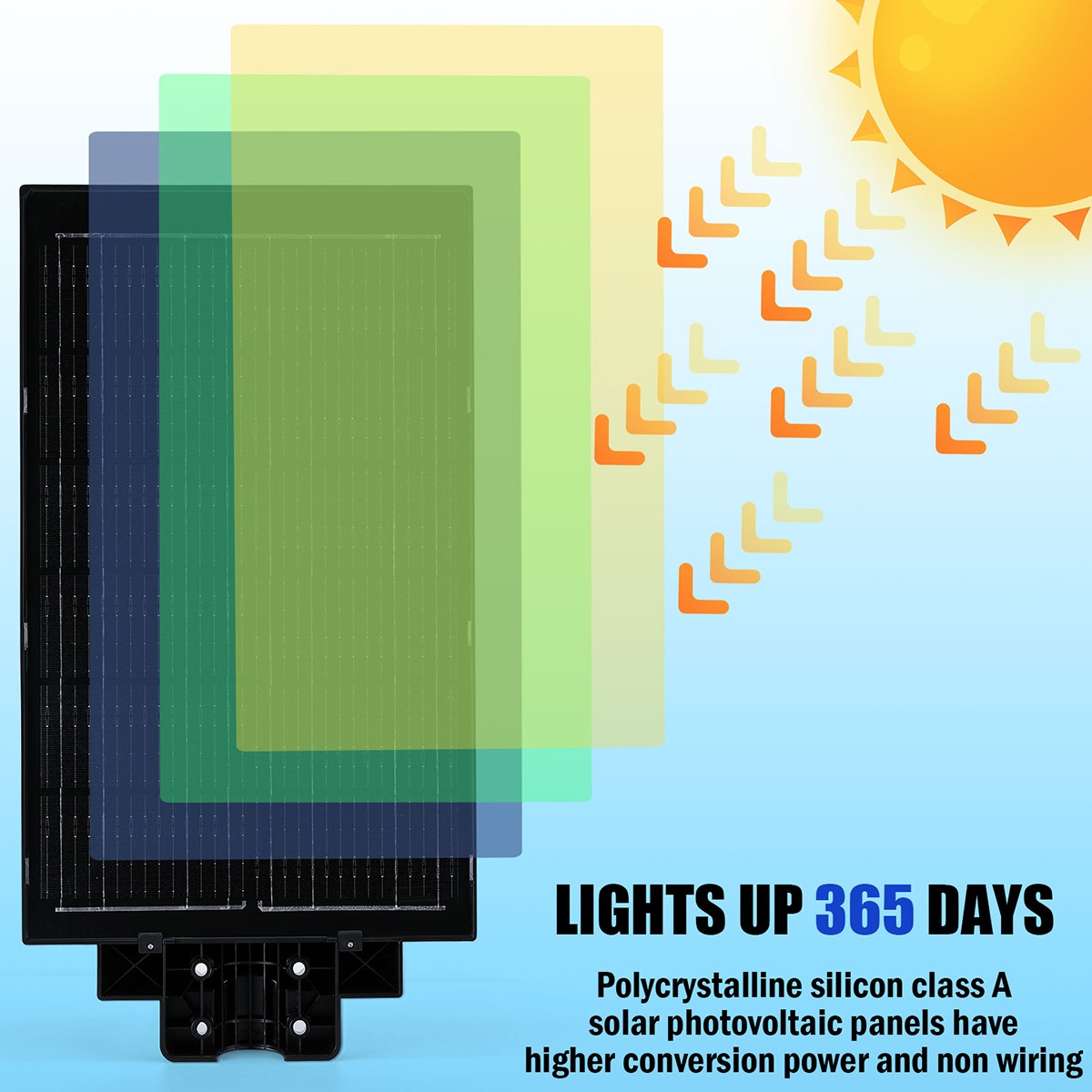 20000000LM Commercial Solar Street Light Outdoor Dusk to Dawn Solar Super Bright
