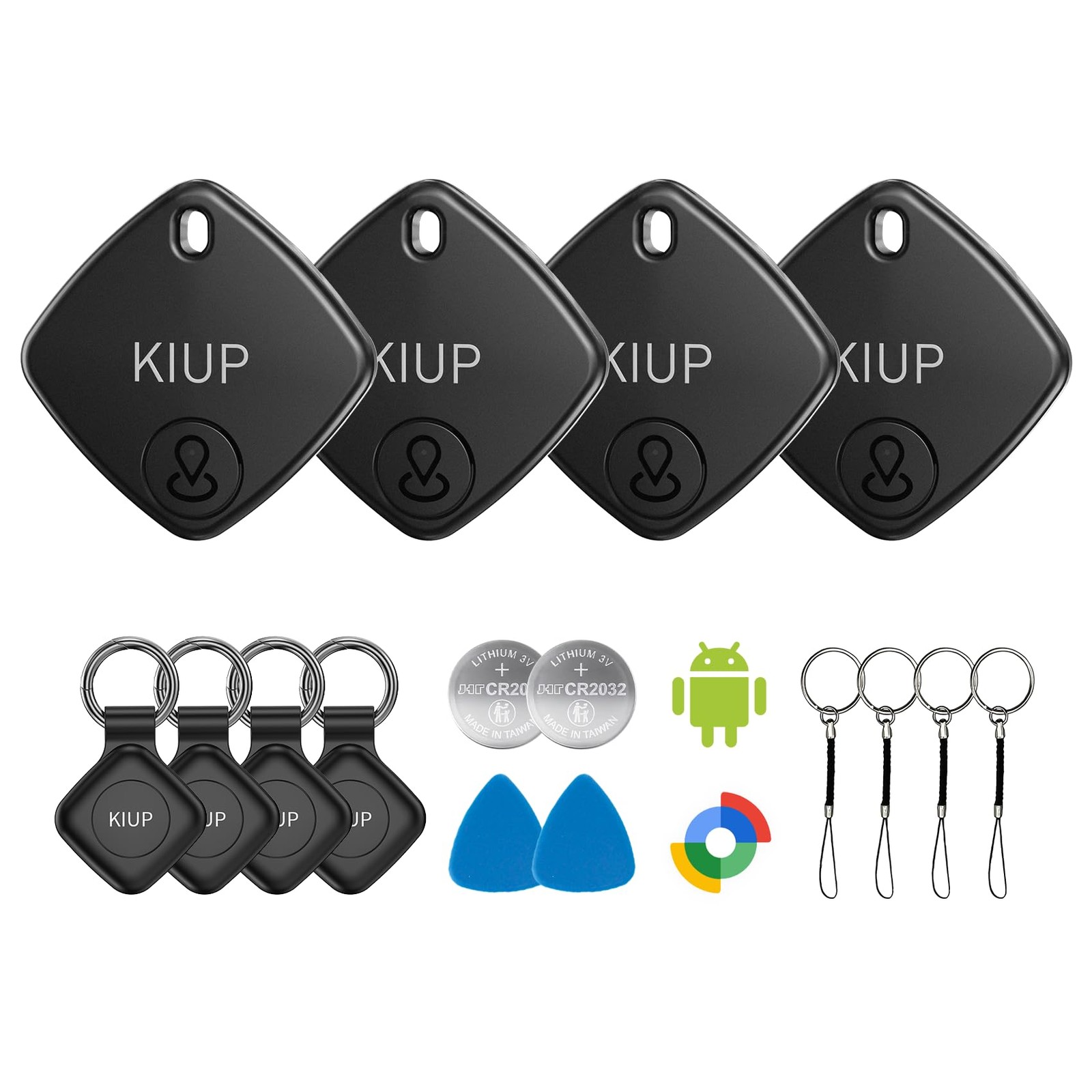 Tags for Android,Tags-4 Pack Android,2 Year Battery Life,Tracker Tags with 4 ...