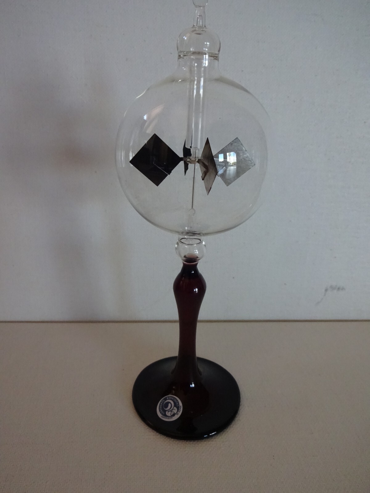 SOLAR RADIOMETER, CROOKES, LIGHTMILL - Clear Globe, dark Purple stem - SMALL