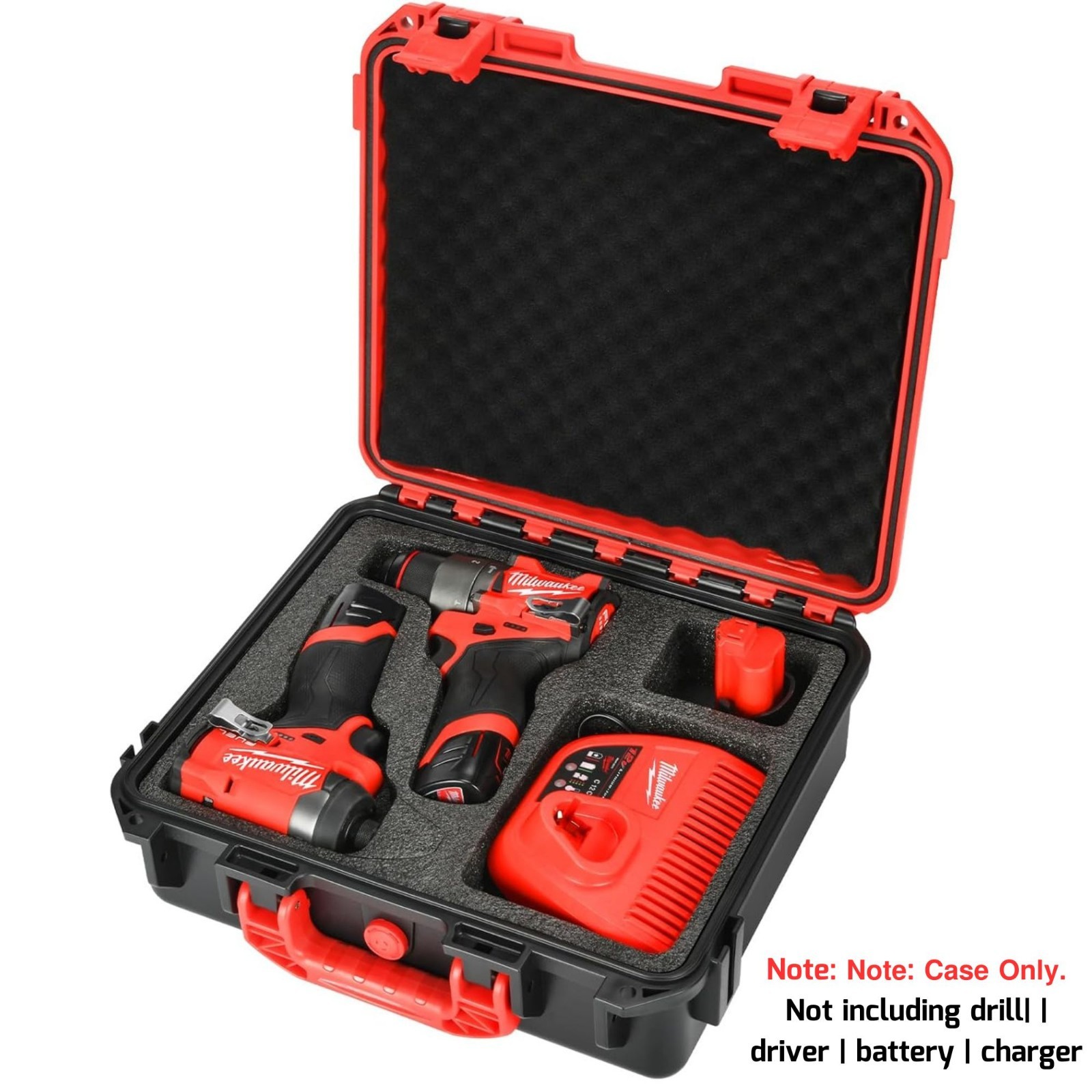 Waterproof Hard Case for Milwaukee M12 Impact Driver & Drill/ Battery/ Charger