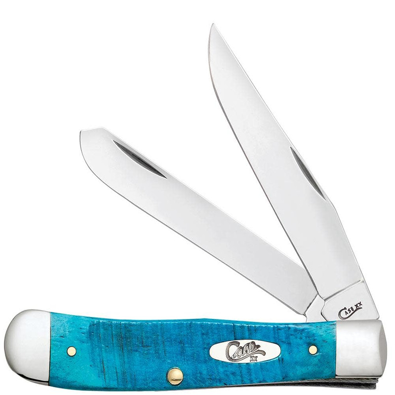 Case Wr Xx Pocket Knife Trapper Caribbean Blue Jig Bone 25592 - 6254 Ss -