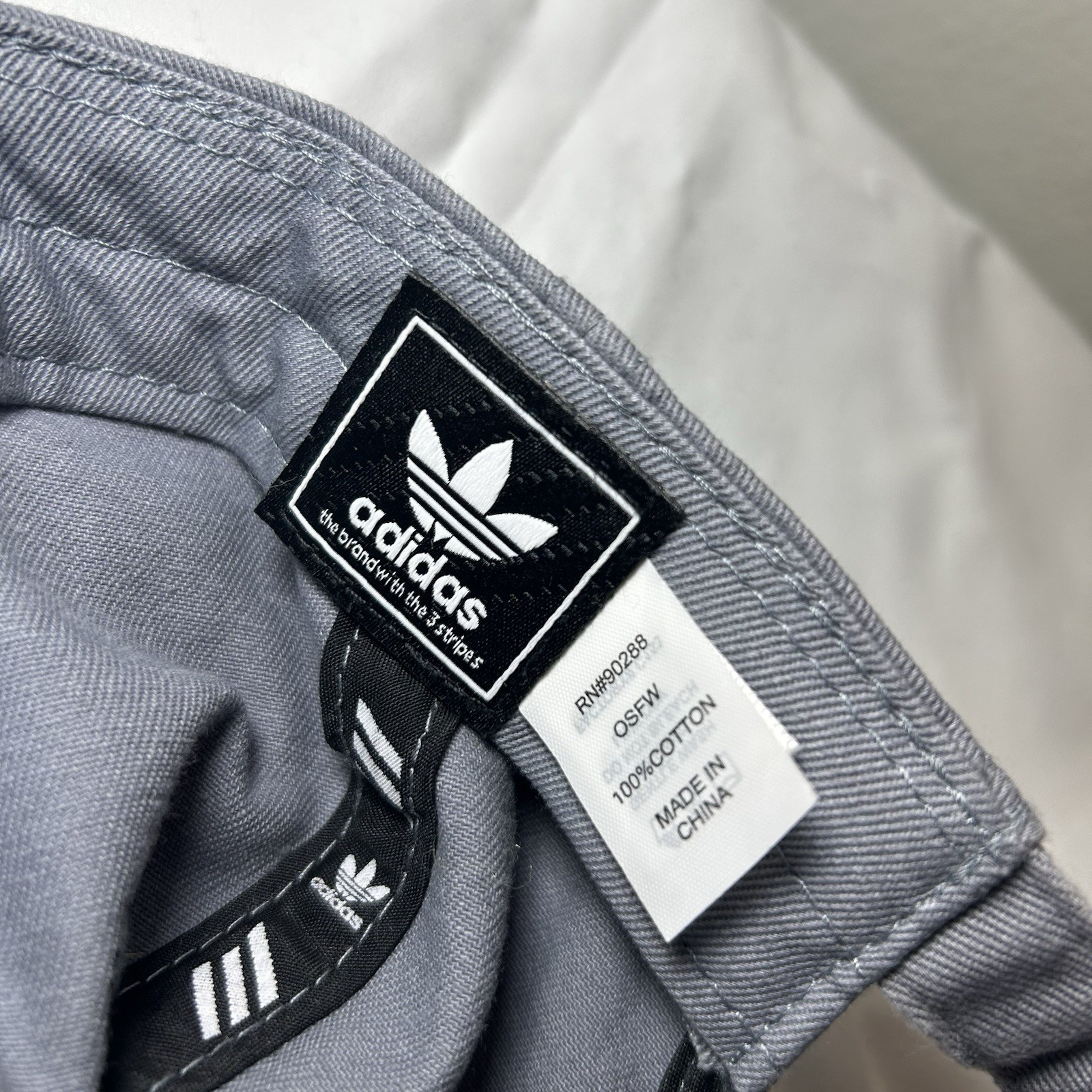 Adidas Gray Baseball Cap With White Logo