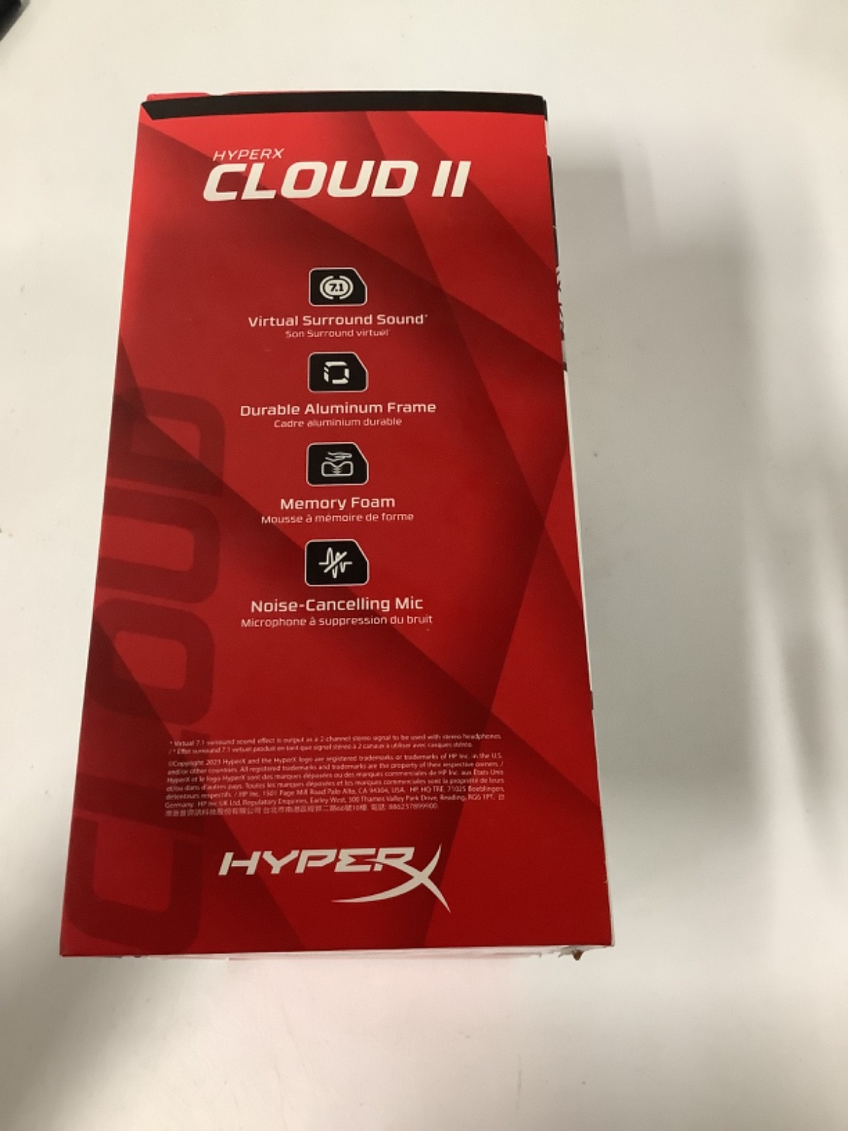 HyperX Cloud II Wired - Gaming Headset - Black & Red OpenBox Missing USB Adpater