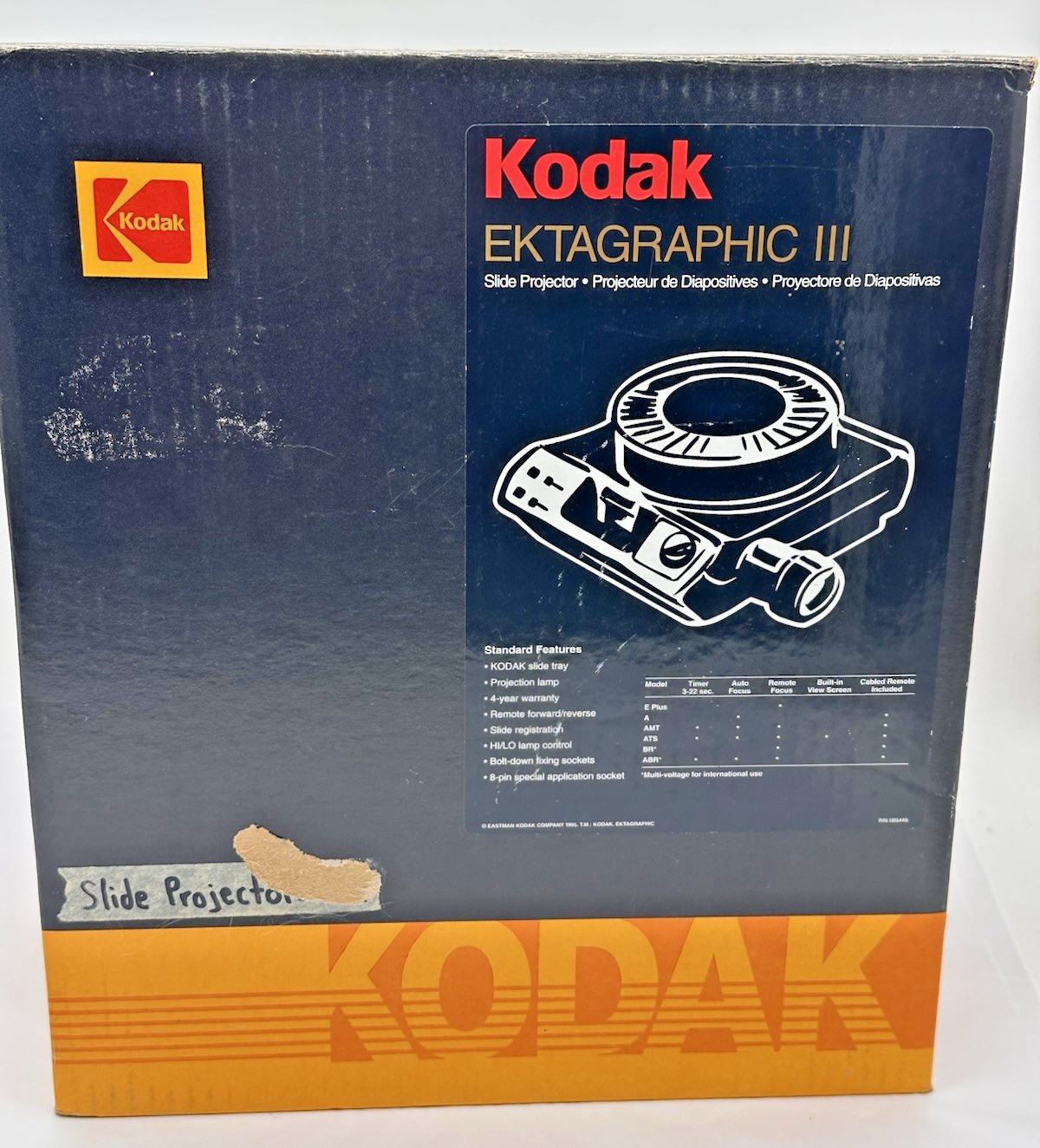 Vintage KODAK Ektagraphic III A Rotary Slide Projector Bundle Tray Lens WORKS