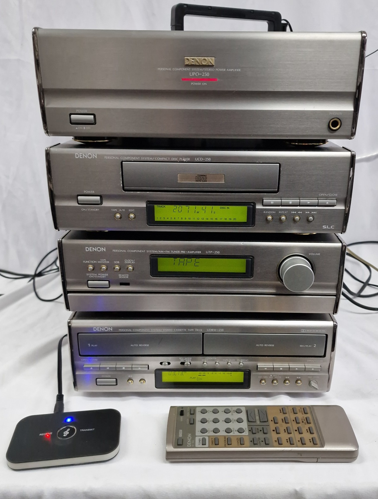 Denon Stack System UPO-250/UTP/UCD/UDRW-250 Power & Pre-Amp CD Tape & Tuner.