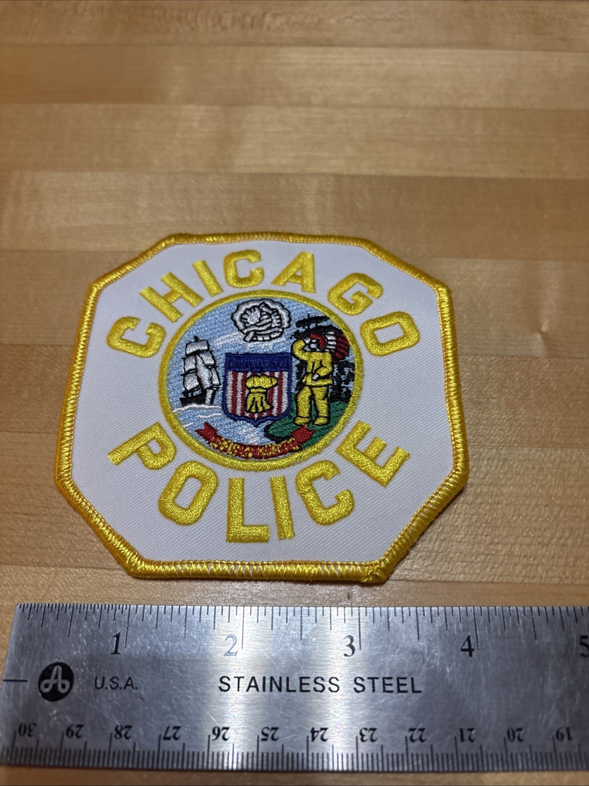 Chicago Police White Patch -Historical Memorabilia