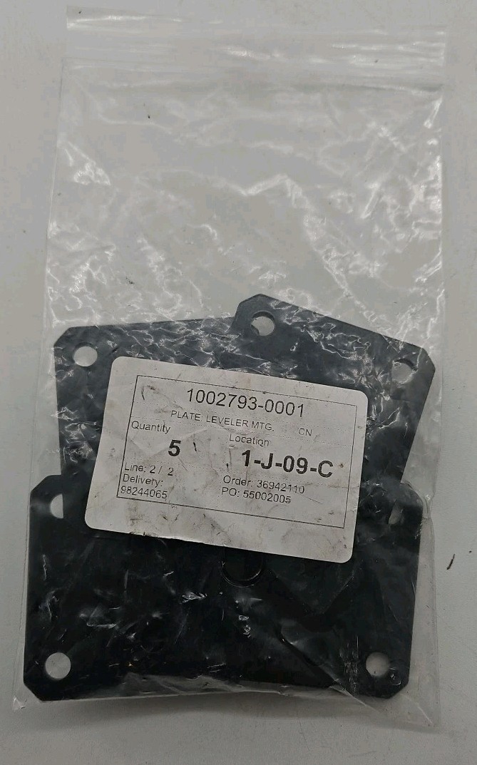 NGS - 1002793-0001 - Leveler Management Plate - Lot of 5