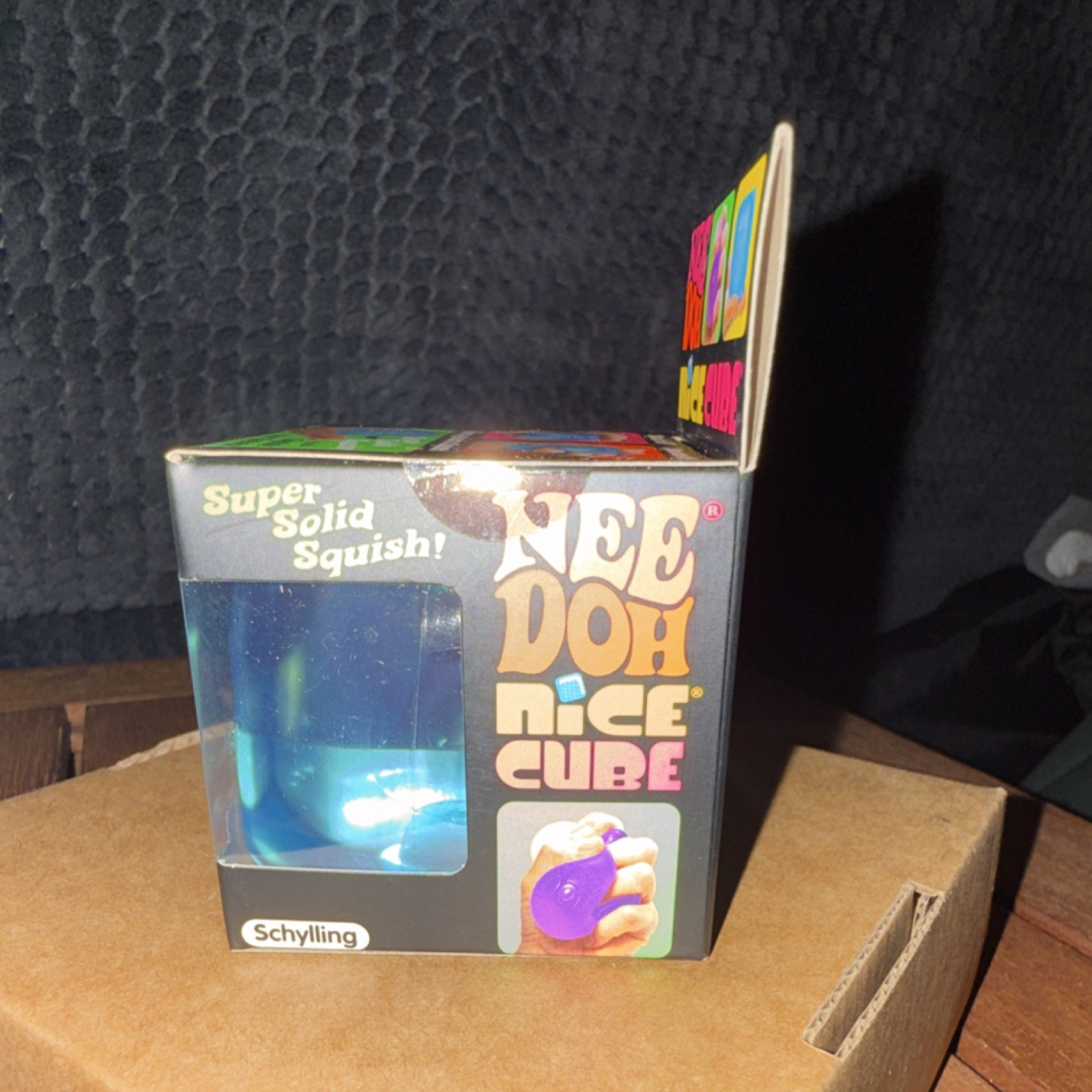 Schylling Nee Doh Nice Cube Super Solid Squish Squeeze Ball Blue 25360HY