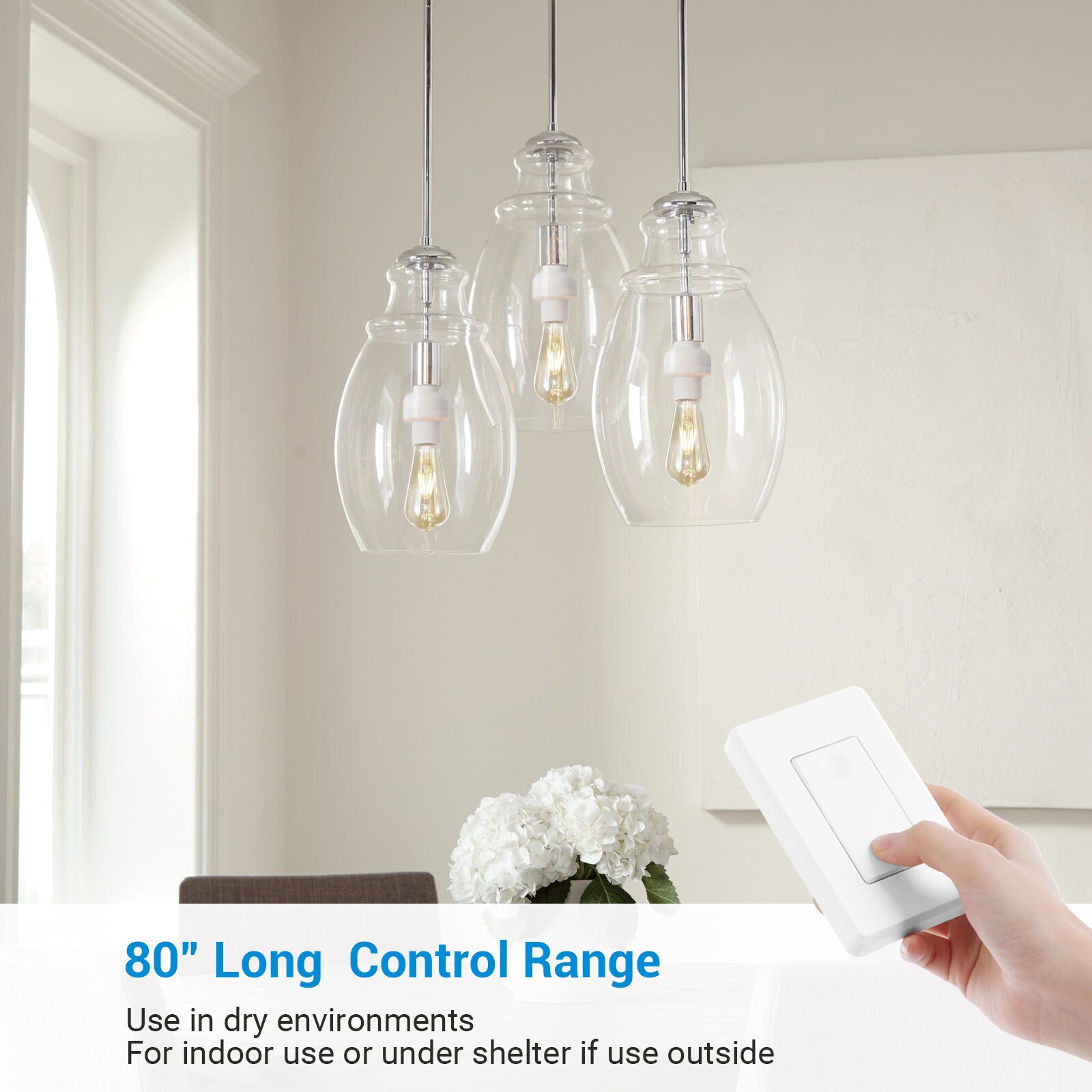 DEWENWILS Wireless Remote Control Light Socket Light Switch for Light Fixtures