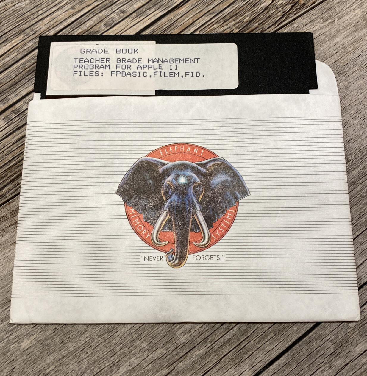 Apple II Grade Book Teacher Grade Management Software 5.25” Floppy Disk Vintage