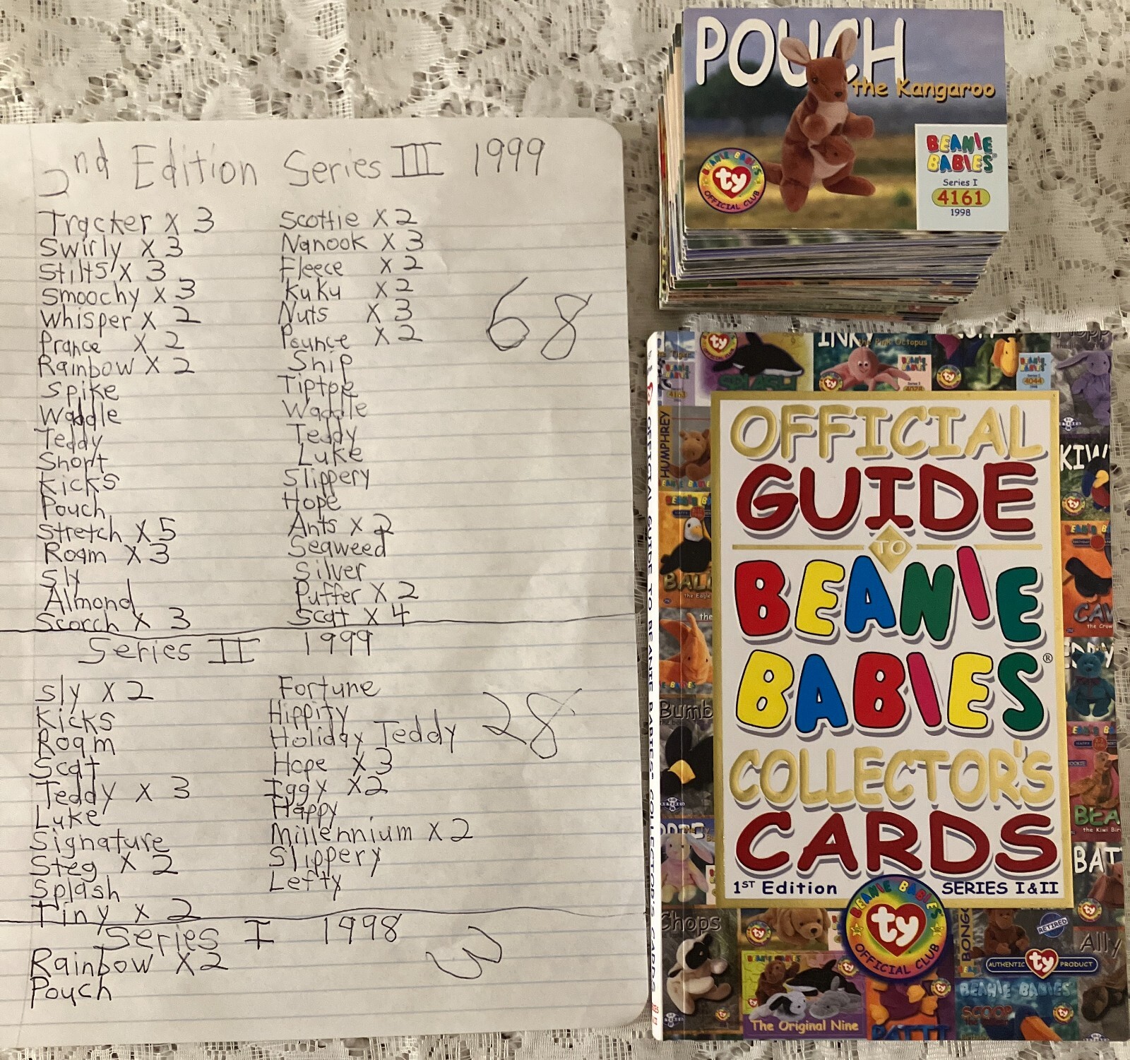 99 Cards & 1999 Guide to Beanie Babies Collectors Cards Series 1 & 2 1st Edition