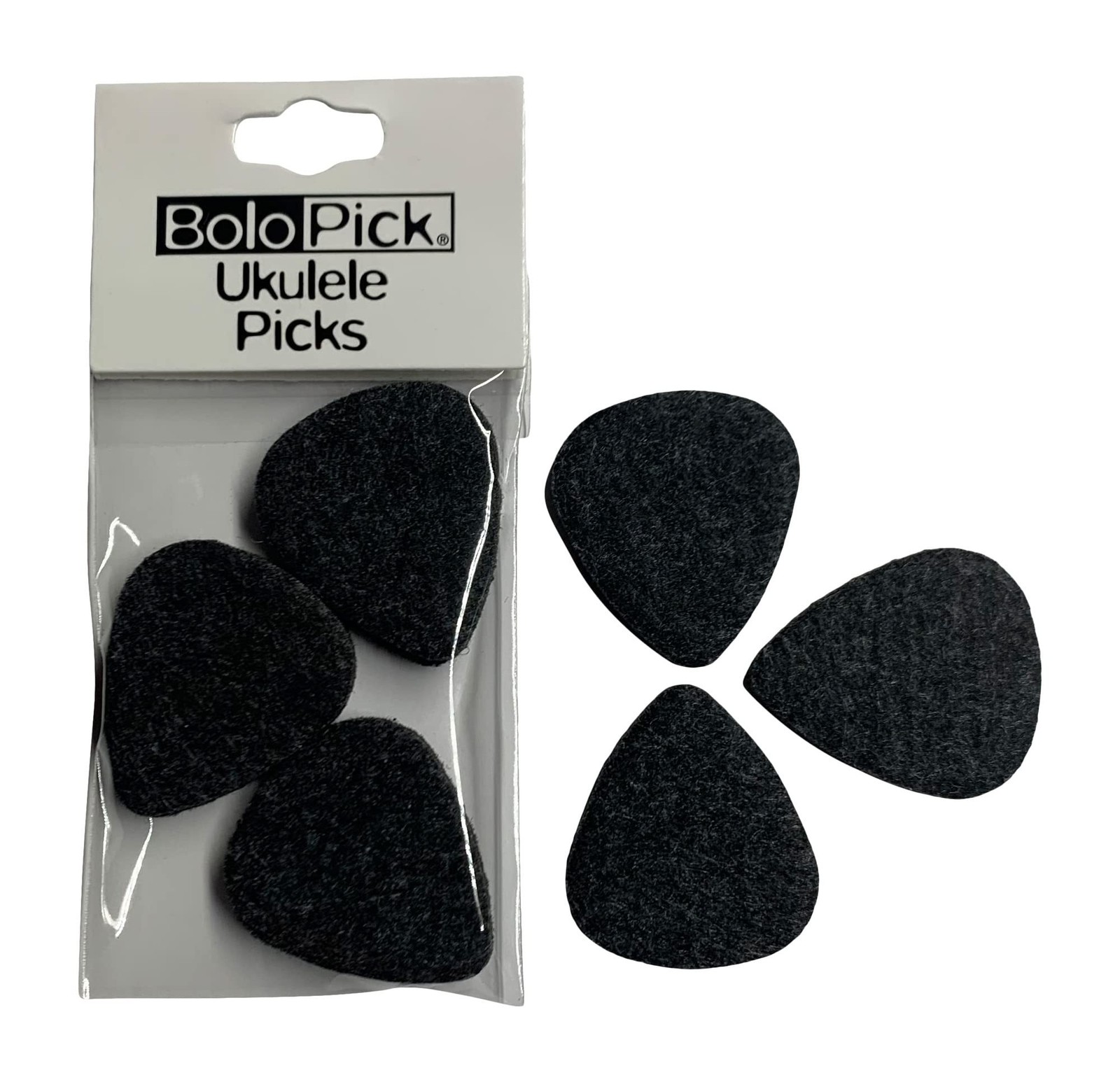 Ukulele Picks, BoloPick 6 Piece Original Recipe Black Felt Picks for Ukulele,...