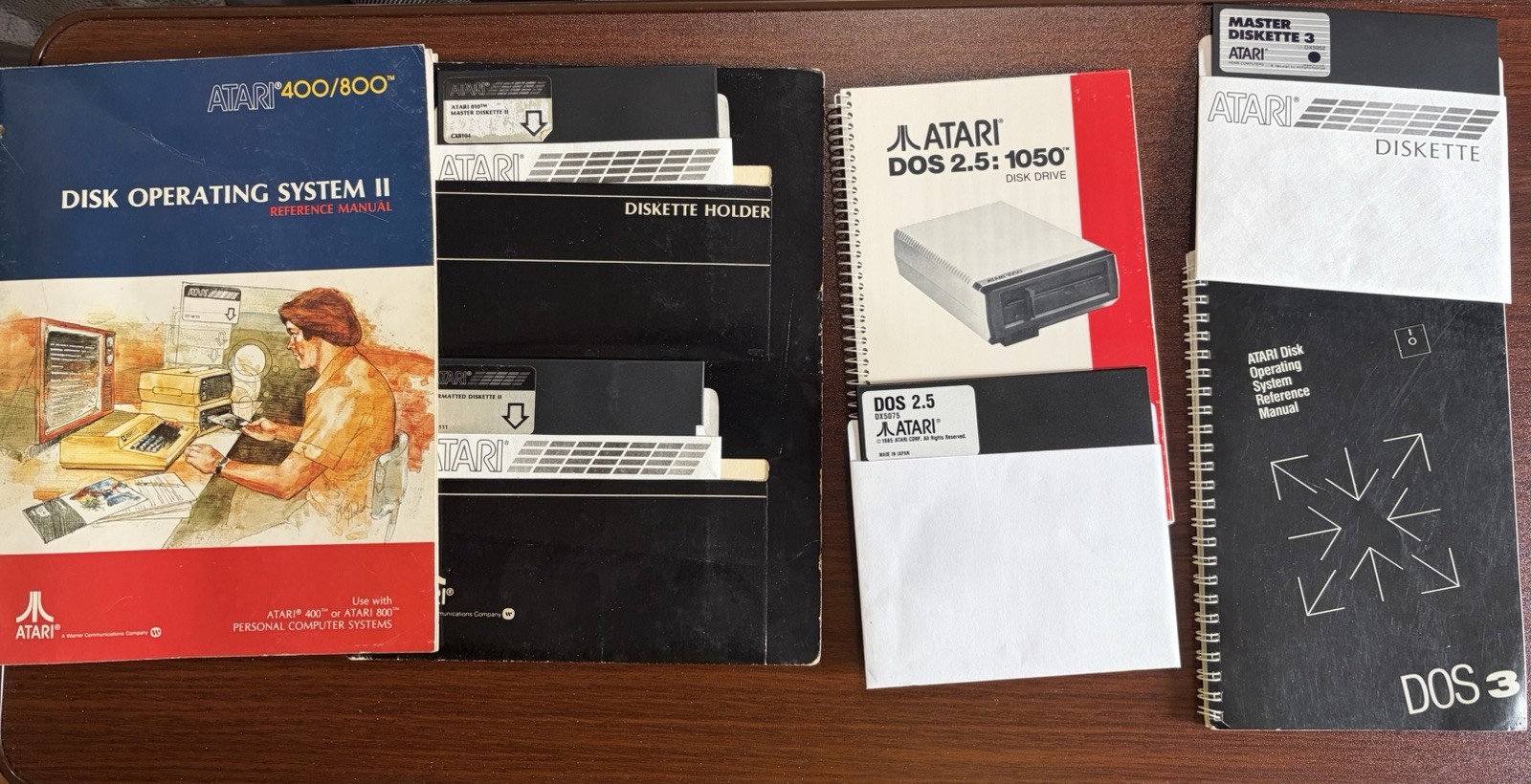 Atari DOS Bundle With Disks And Manuals Vintage 2, 2.5 And 3 -untested-