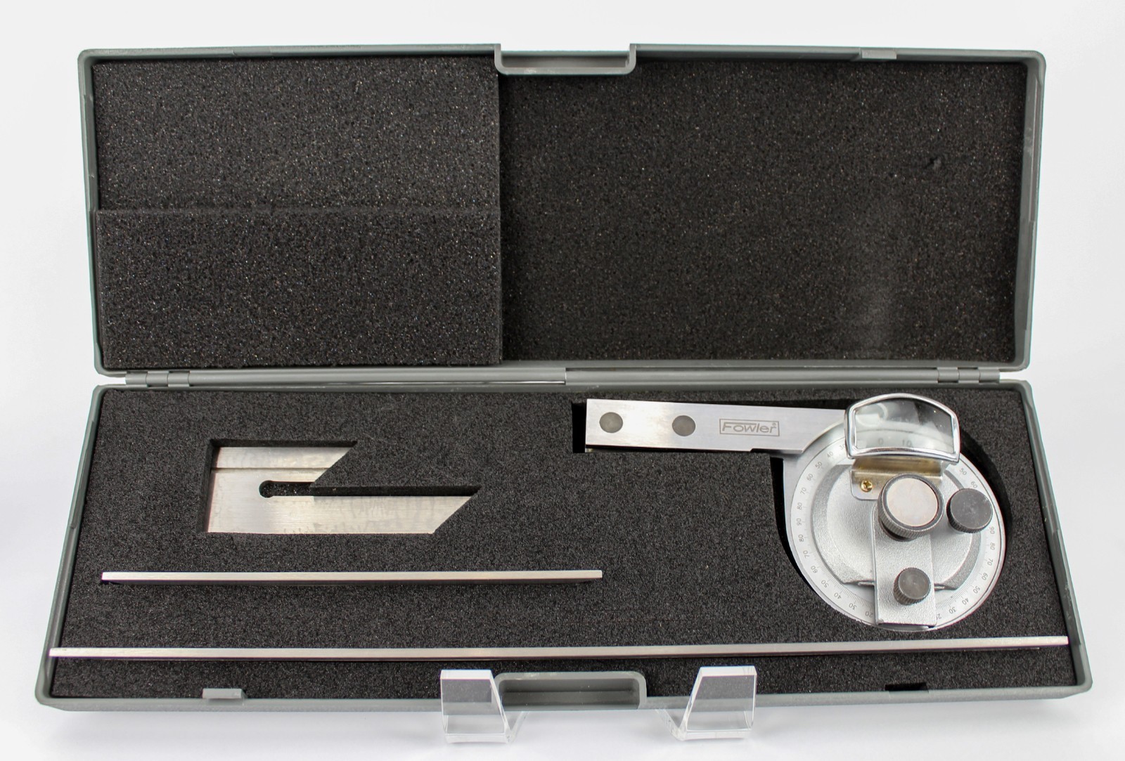Fowler Bevel Protractor 52-440-612 Precision Angle Gauge w/ Case & Blades