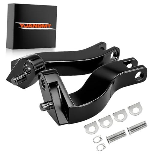 Black Rear Passenger Foot Peg Mount Bracket Kits for 1993-2025 Harley Touring