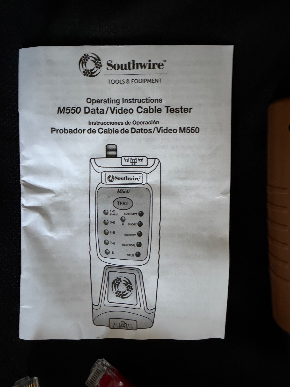 Southwire M550 Data & Video Cable Tester **Please Read**
