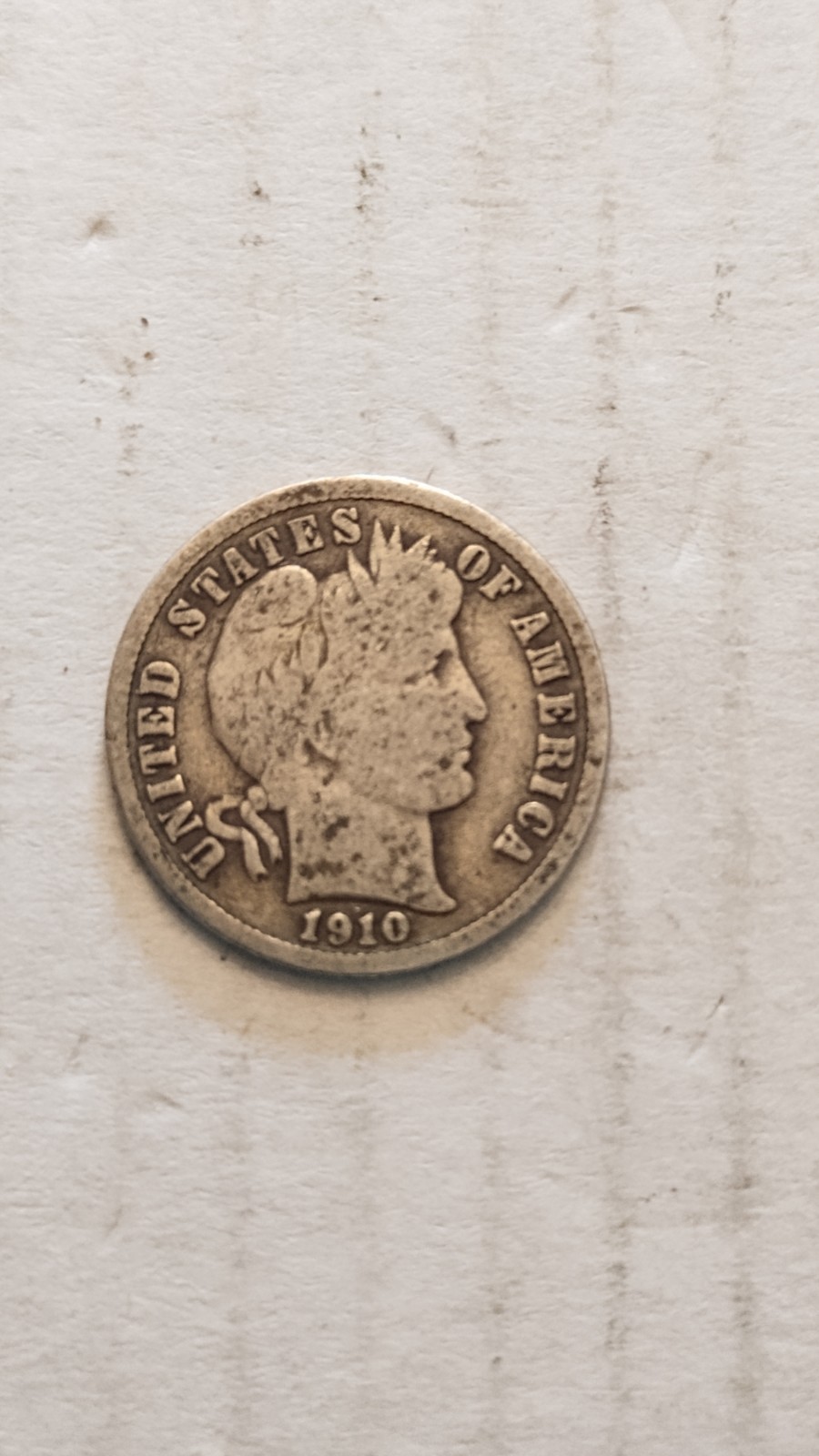 1910-S Barber Dime Coin, Fine Condition, But You Judge.     247.