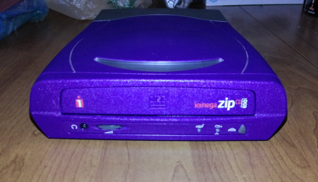 IOMEGA ZIP CD 650 Drive ZIPCDUSB Only - Missing Power Cable Untested