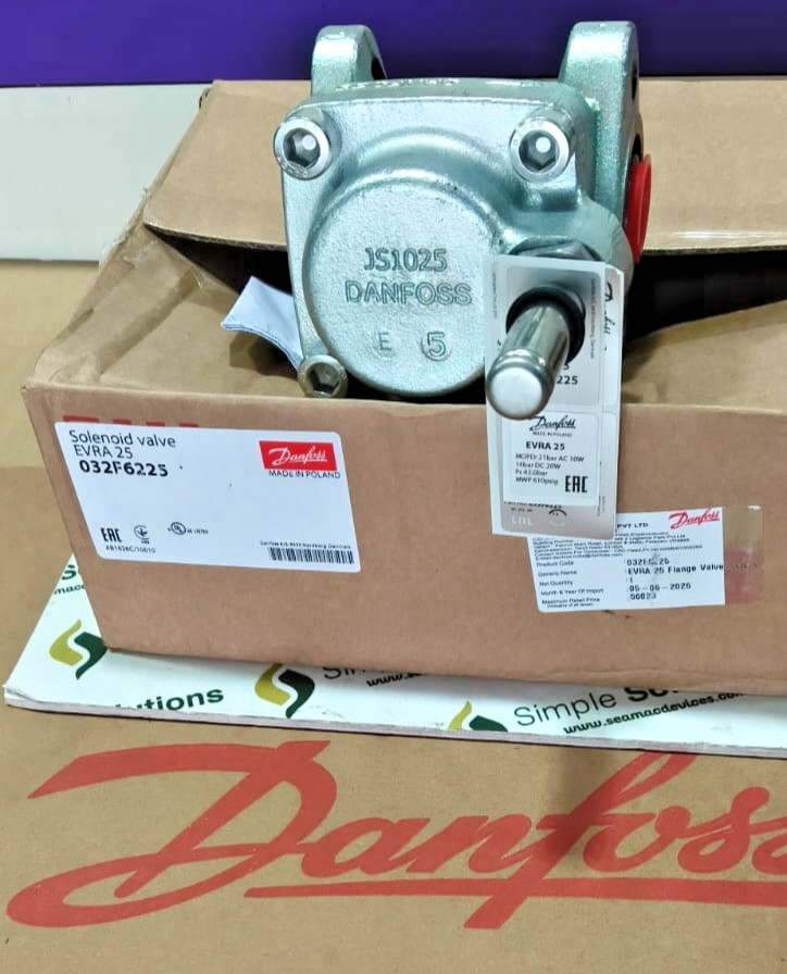 1PC- Danfoss 032F6225 Solenoid valve, EVRA 25- Brand New