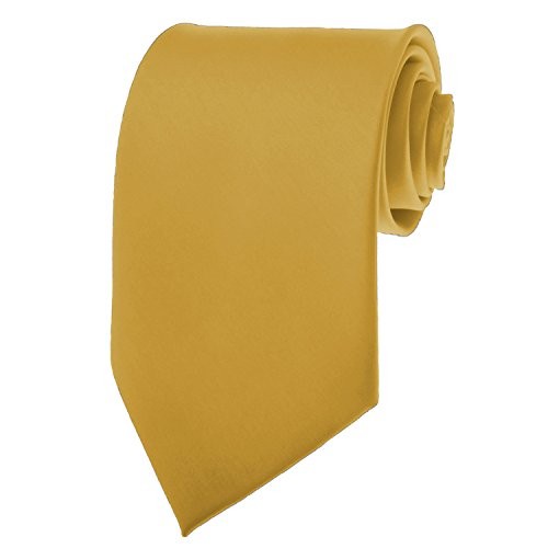 K. Alexander Solid Color Ties - Multiple Colors - Classic 3.5" width Honey Gold