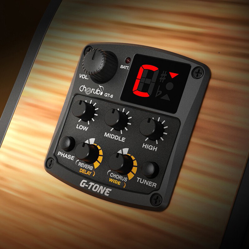 Acoustic Guitar Pickups 3-band Equalizer Tuner Reverb Delay Chorus Preamp Pickup