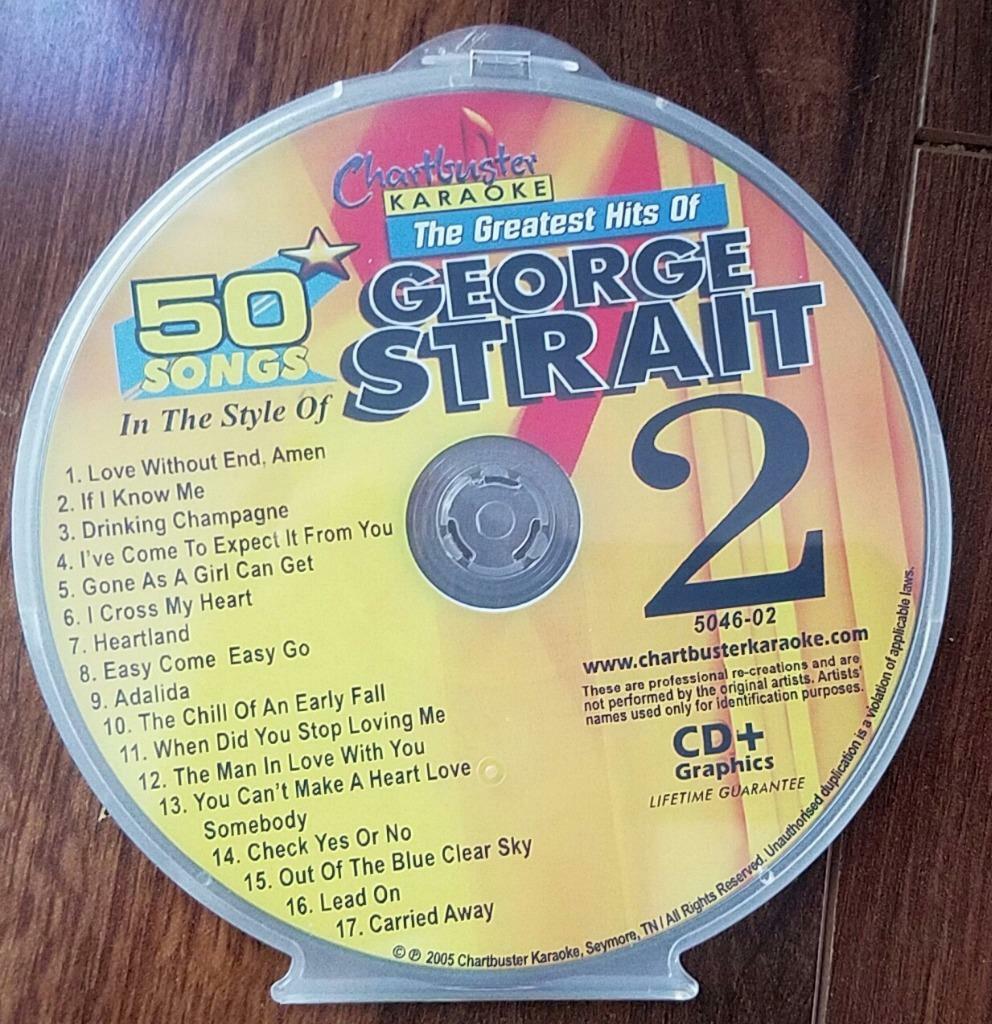 GEORGE STRAIT GREATEST HITS COUNTRY KARAOKE CDG CHARTBUSTER 5046-02 CD+G MUSIC