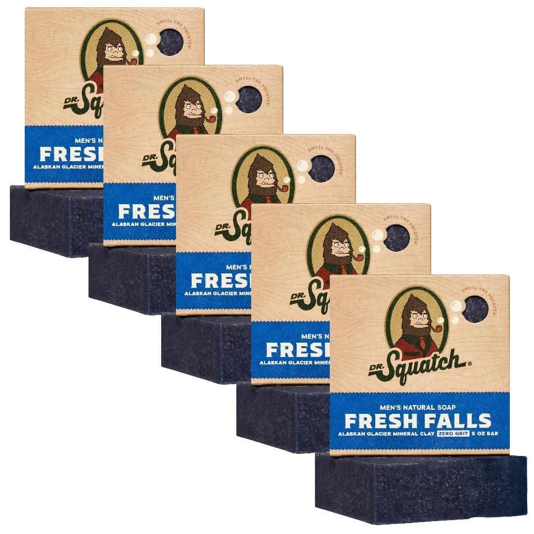 Fresh Falls Bar Soap by Dr. Squatch – Pack of 5