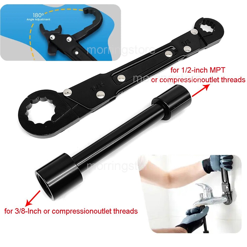Plumbing Tools Angle Stop Angle-on Wrench Kit for Profession Plumber Wrench Set