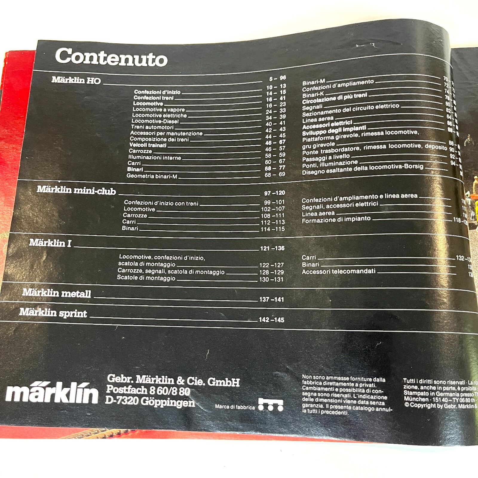 Märklin 1980 HO Mini Club Product Reference Guide Book Program