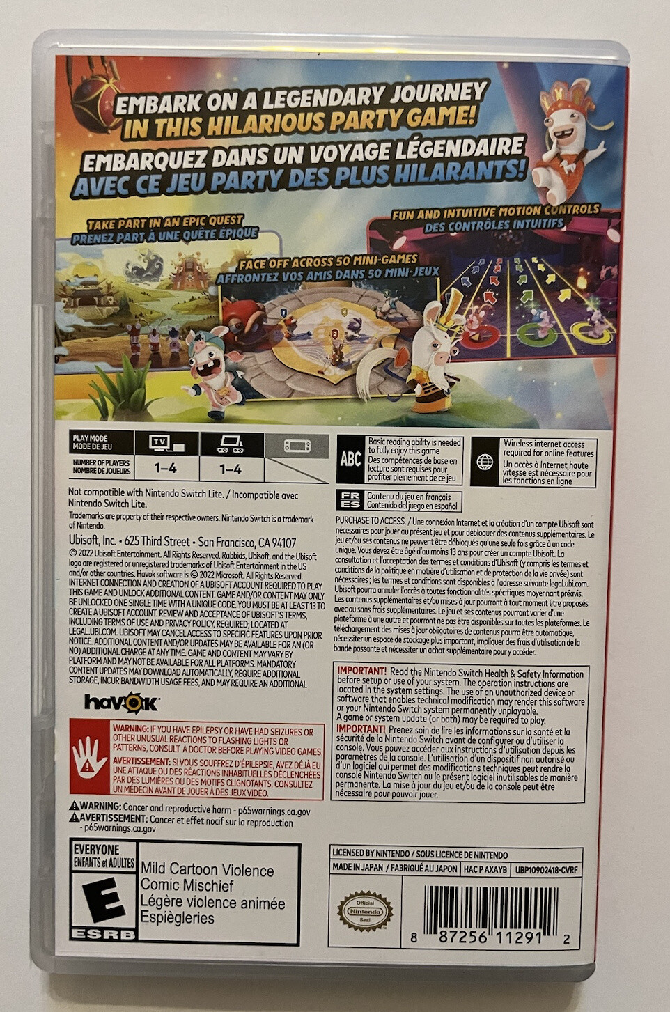 Nintendo Switch Rabbids Party of Legends CASE ONLY - NO GAME