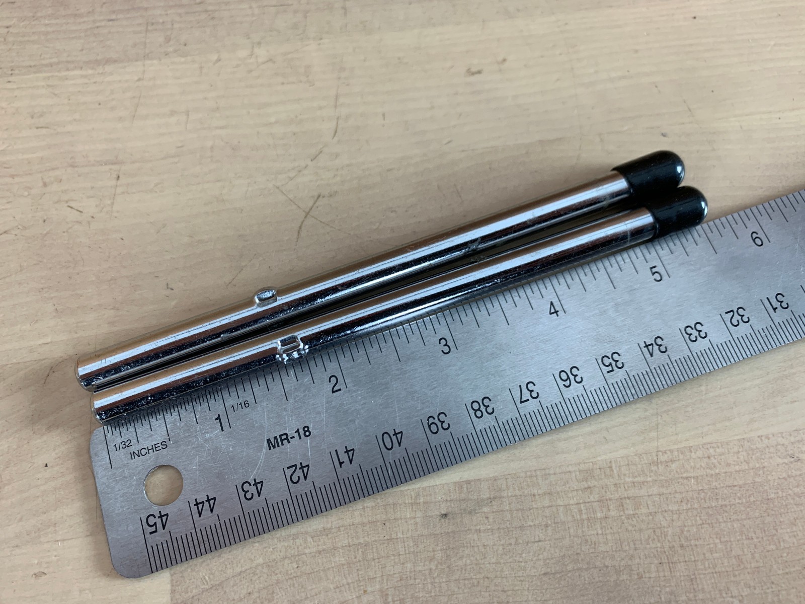 Lot of 2x Bass Kick Drum SPUR ROD Disappearing Leg Parts 5/16" Diameter 90s 00s