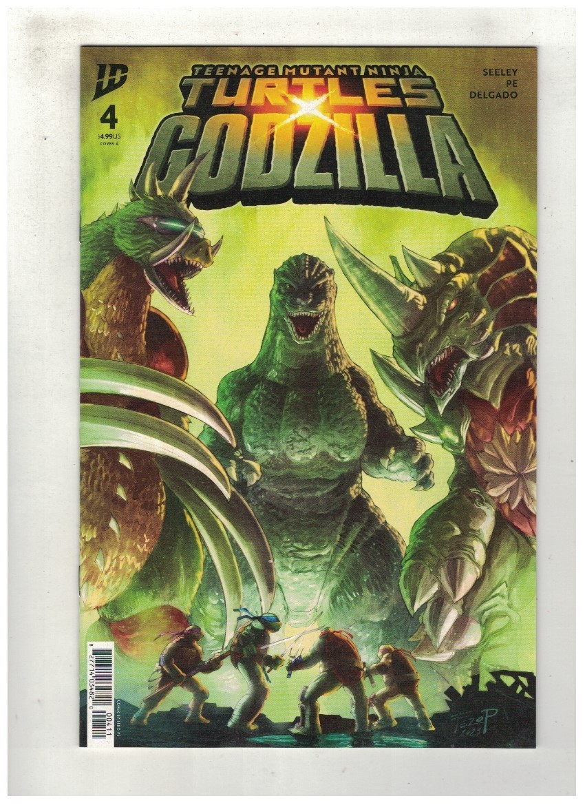 TEENAGE MUTANT NINJA TURTLES X GODZILLA #4 - FERO PE MAIN COVER A - IDW/2026