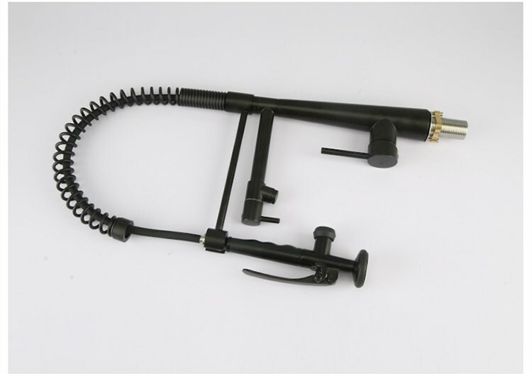 Brass Kitchen Faucet Pull Out/Down Kitchen Sink Water Tap Single Handle Black