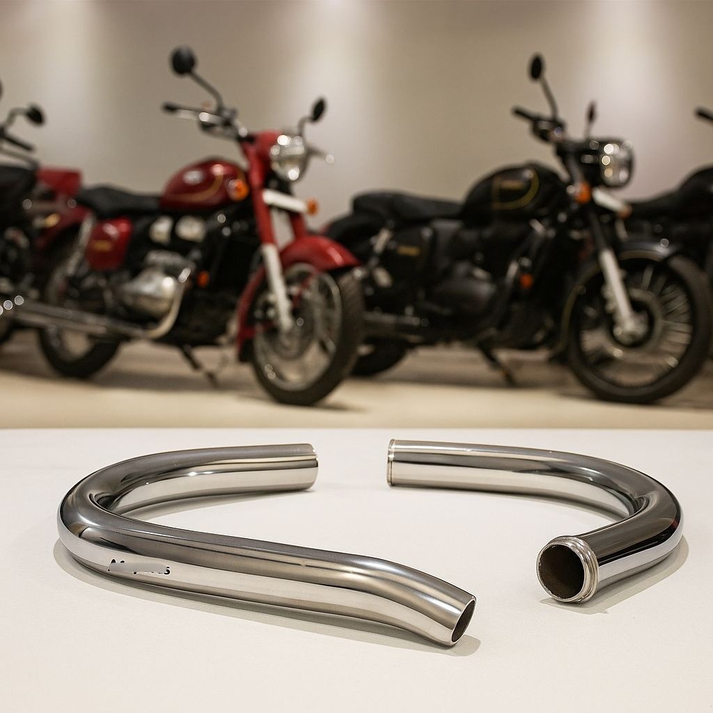New Exhaust Bend Pipe Bend Tube Steel Chrome Plated Jawa Motorcycles