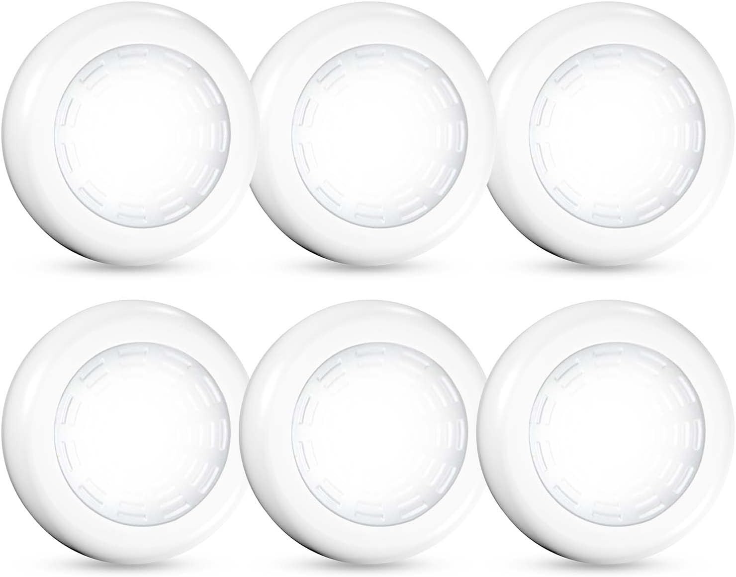 Tap Light 6 Pack Portable LED Puck Touch Night Lights - Battery Operated