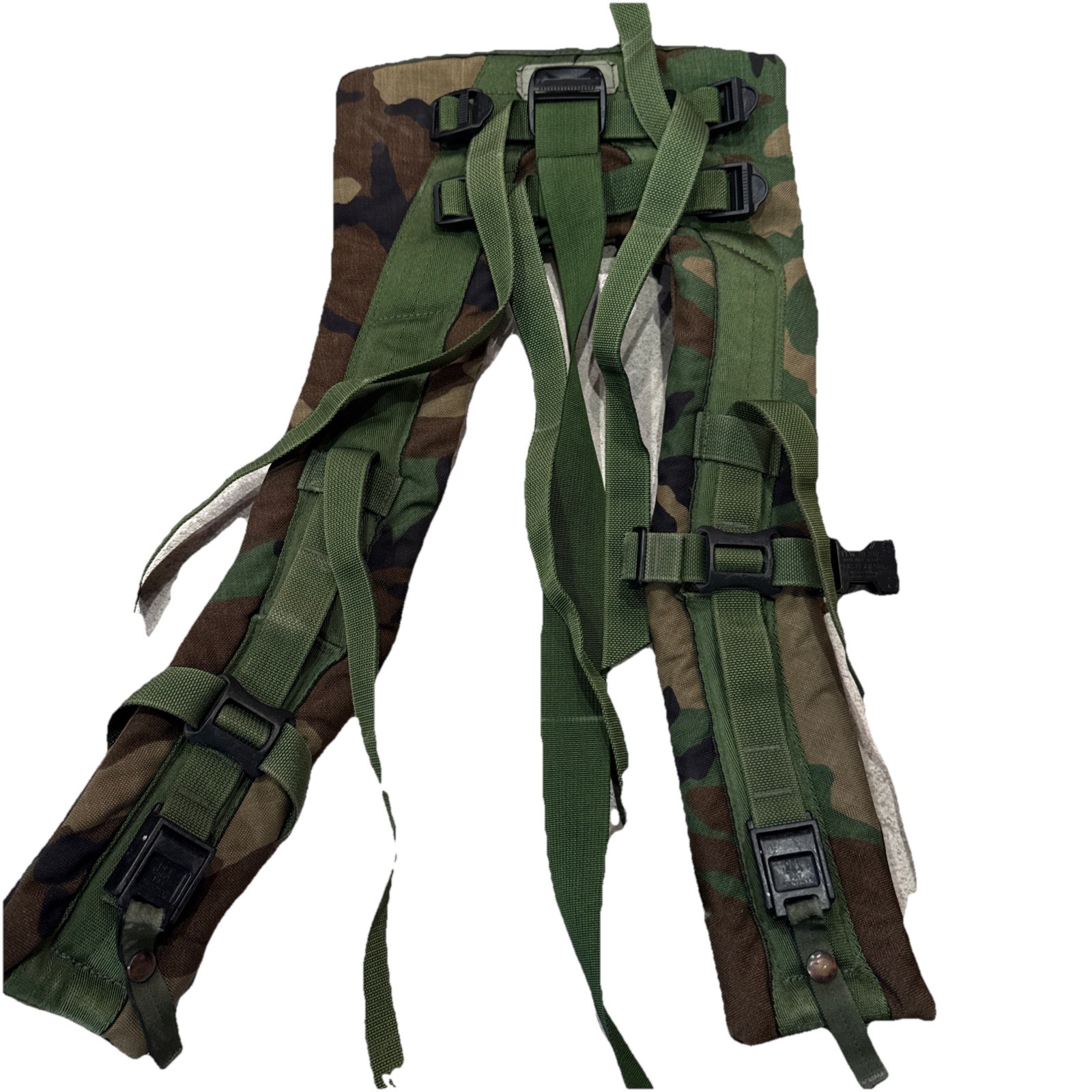 USGI MOLLE II WOODLAND BDU Camouflage Large Ruck Frame Shoulder Straps