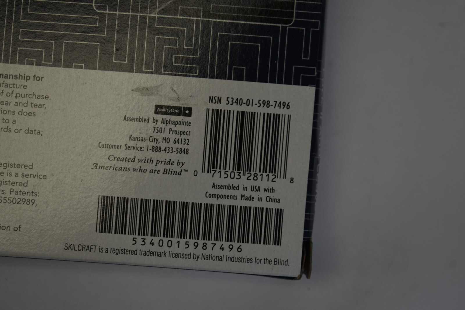 Skilcraft 5987496 Notebook Computer Security Combination Lock & Cable Gray