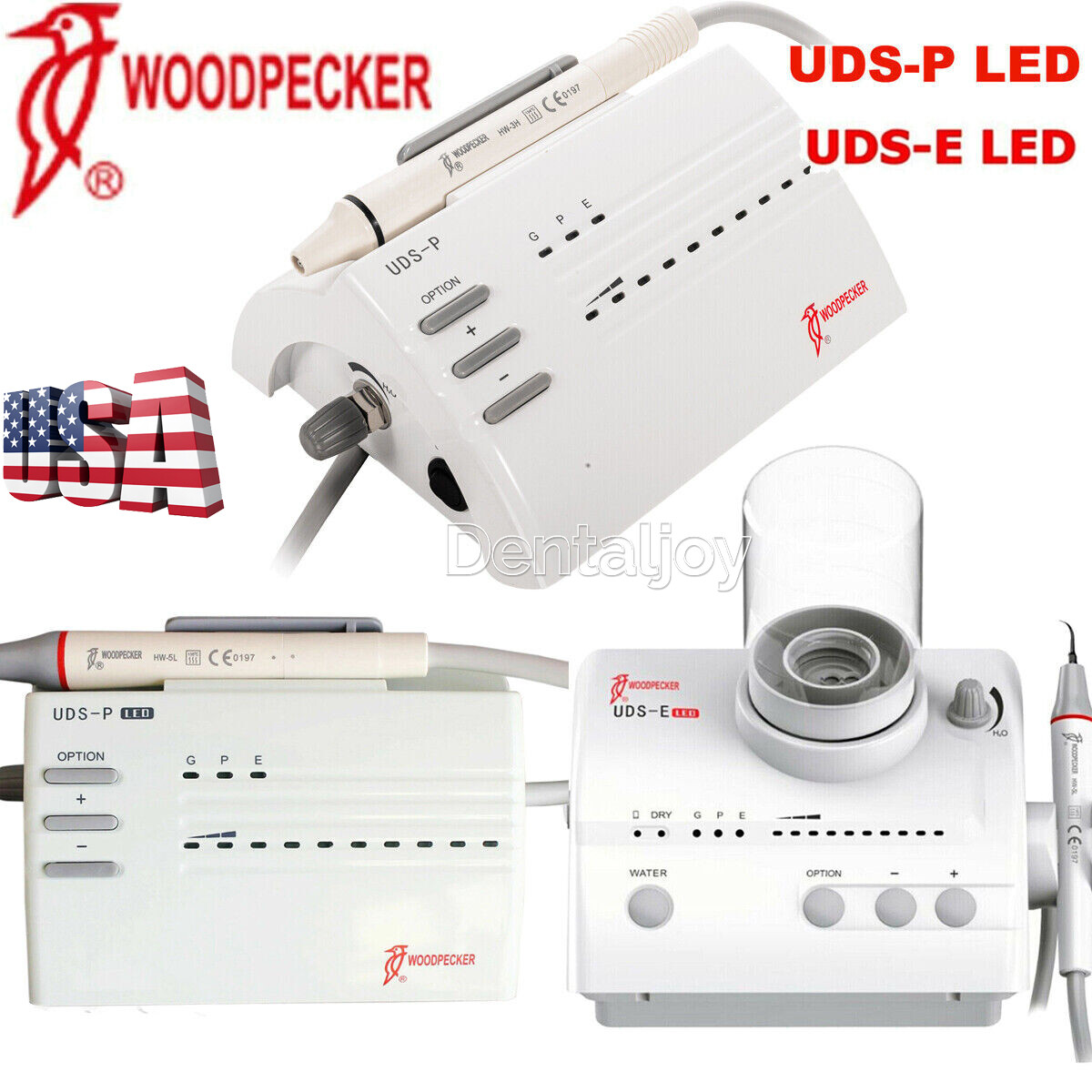 Woodpecker Dental UDS-E UDS-P LED Ultrasonic Piezo Scaler Scaler Handpiece