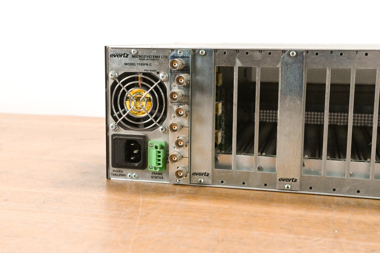 Evertz 7700FR-C MultiFrame Chassis with Cards CG01V8X