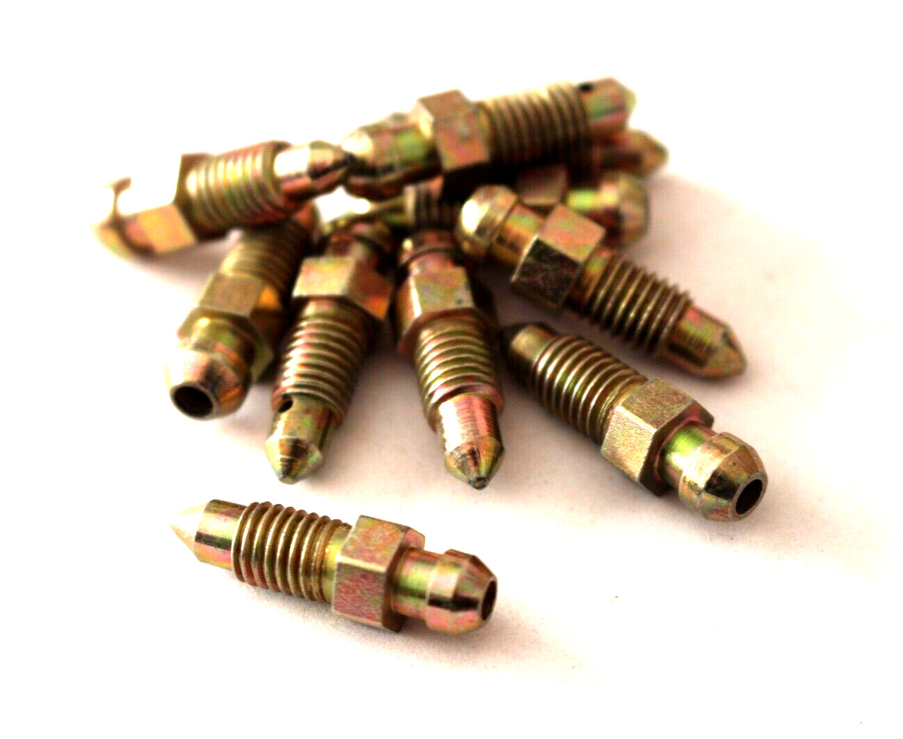 Brake Pipe Bleed Screws Qty 10 Pack Metric M8 8mm X 1.25mm Male Connector BPN36