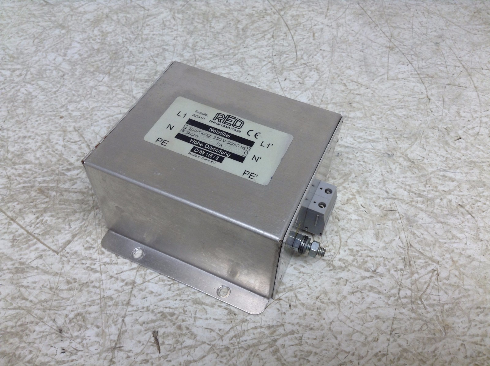 REO CNW 116/8 Single Phase Filter Netzfilter 250 V 8 A CNW1168
