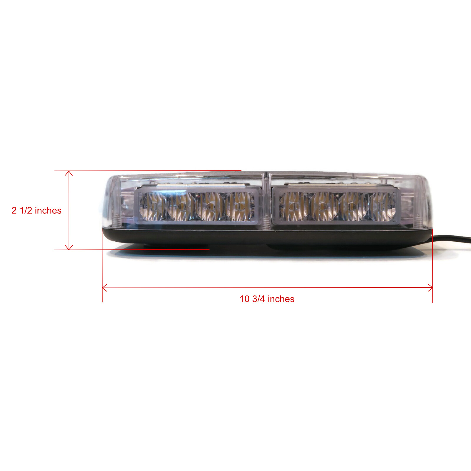 Buyers Products 12V LED Rectangular Amber Mini Light Bar Magnetic Mount, 8891040