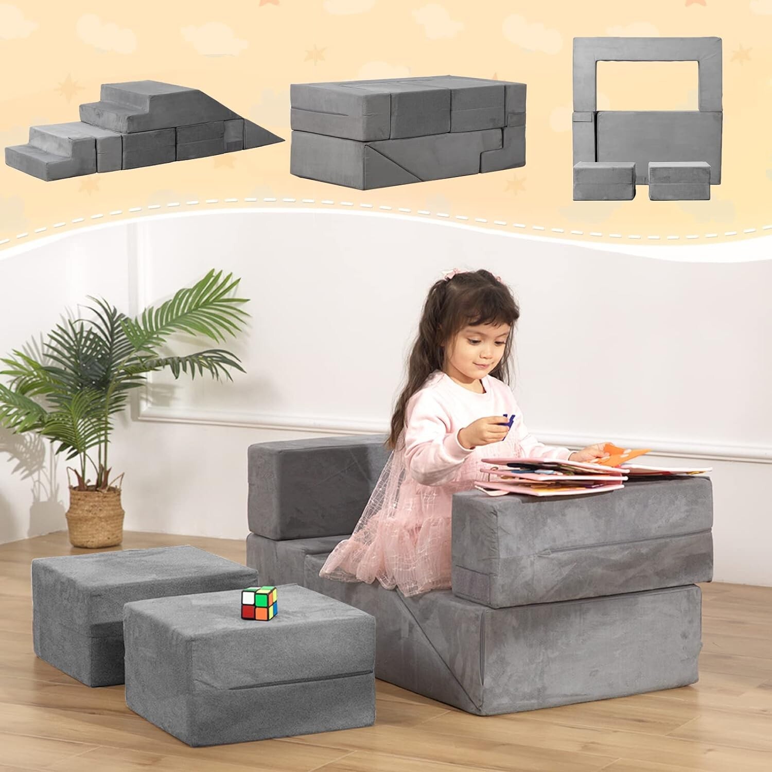 Play Couch Sofa for Kids Sectional Sofa Creative Kids Playroom Imaginative