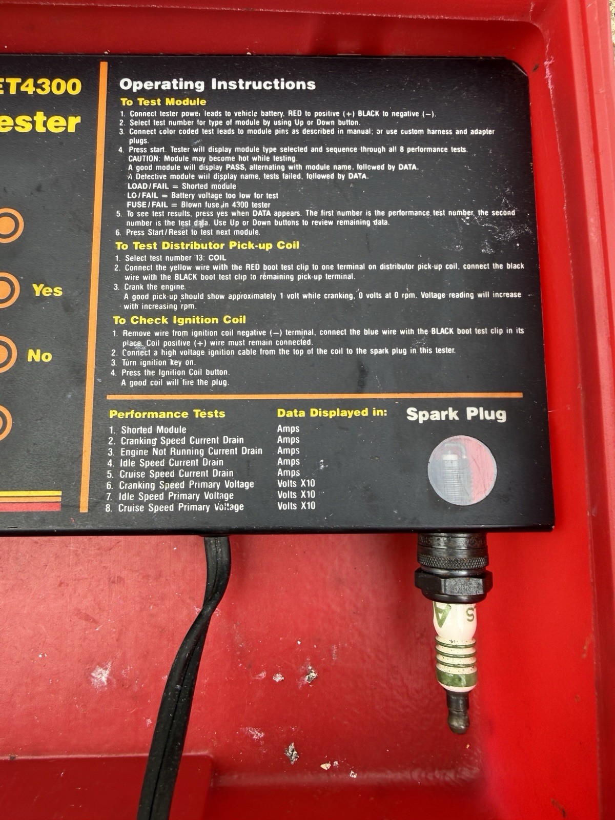 Mac Tools Alltest ET4300 Vintage Digital Electronic Ignition Tester Diagnostic