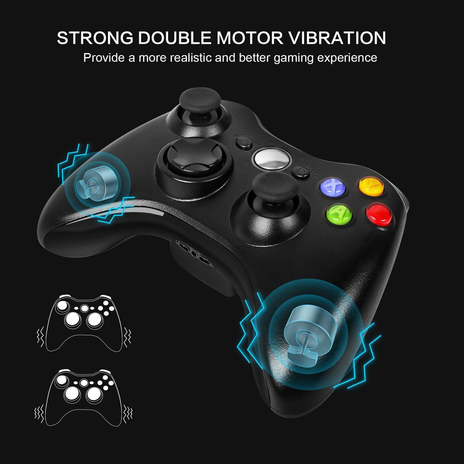 Wireless Controller For Microsoft Xbox 360 & 360 Slim Windows System PC Laptop
