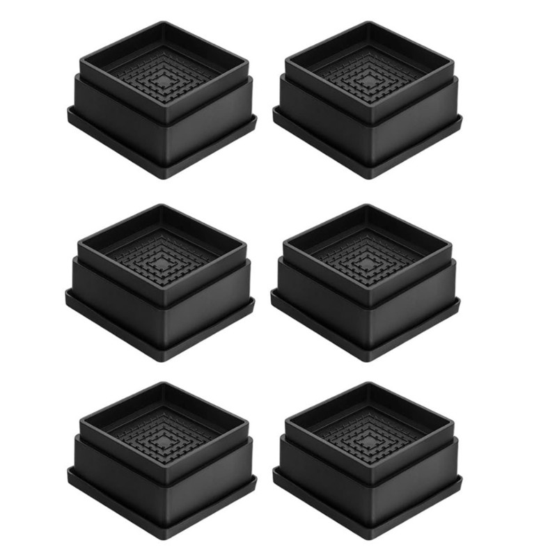 6Pcs Bed Lifters Stackable Furniture Risers for Couch Desk Sofa Table Enduring