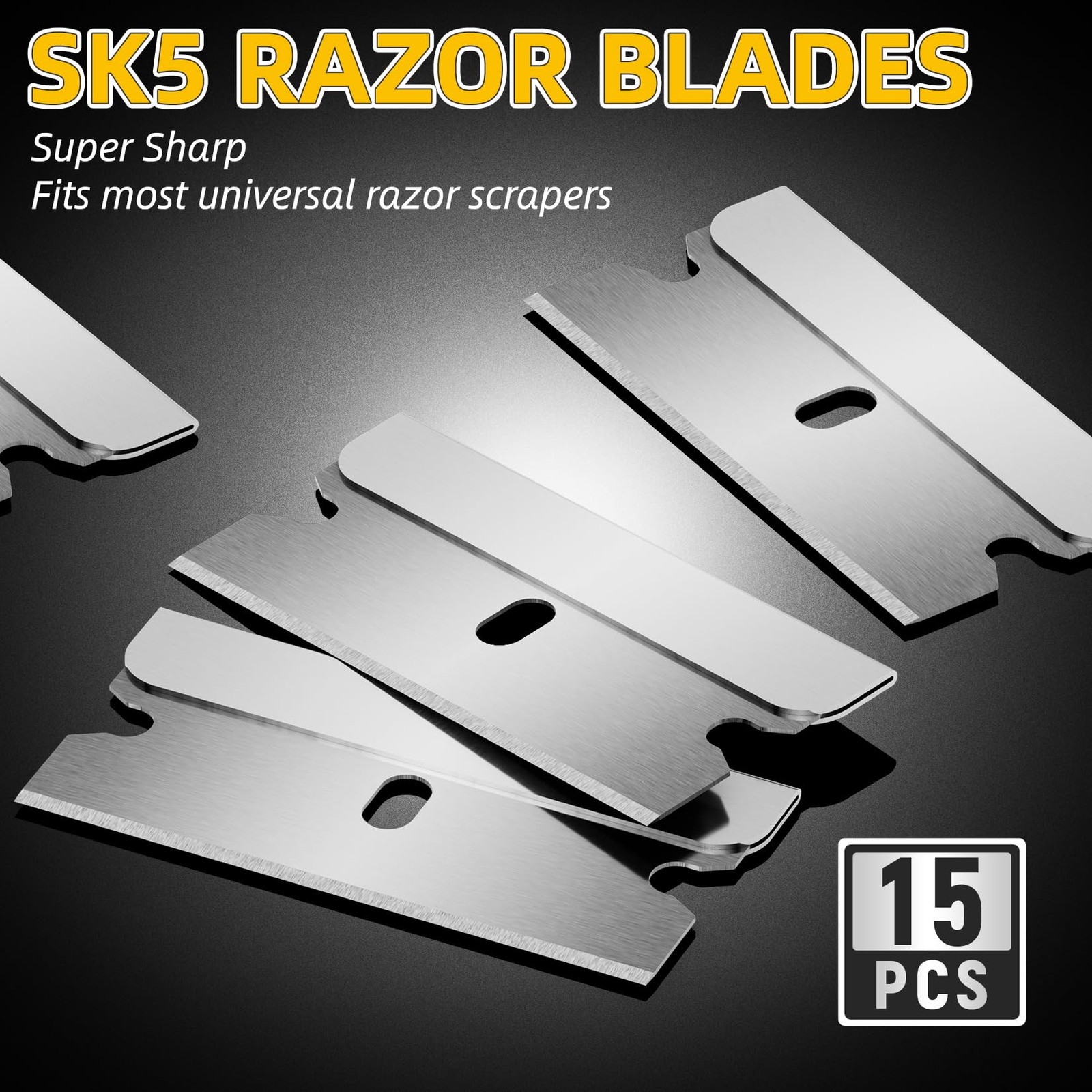 DIYSELF 1 Pack Razor Blade Scraper with 15 Extra Blades, 1 Pack, Red