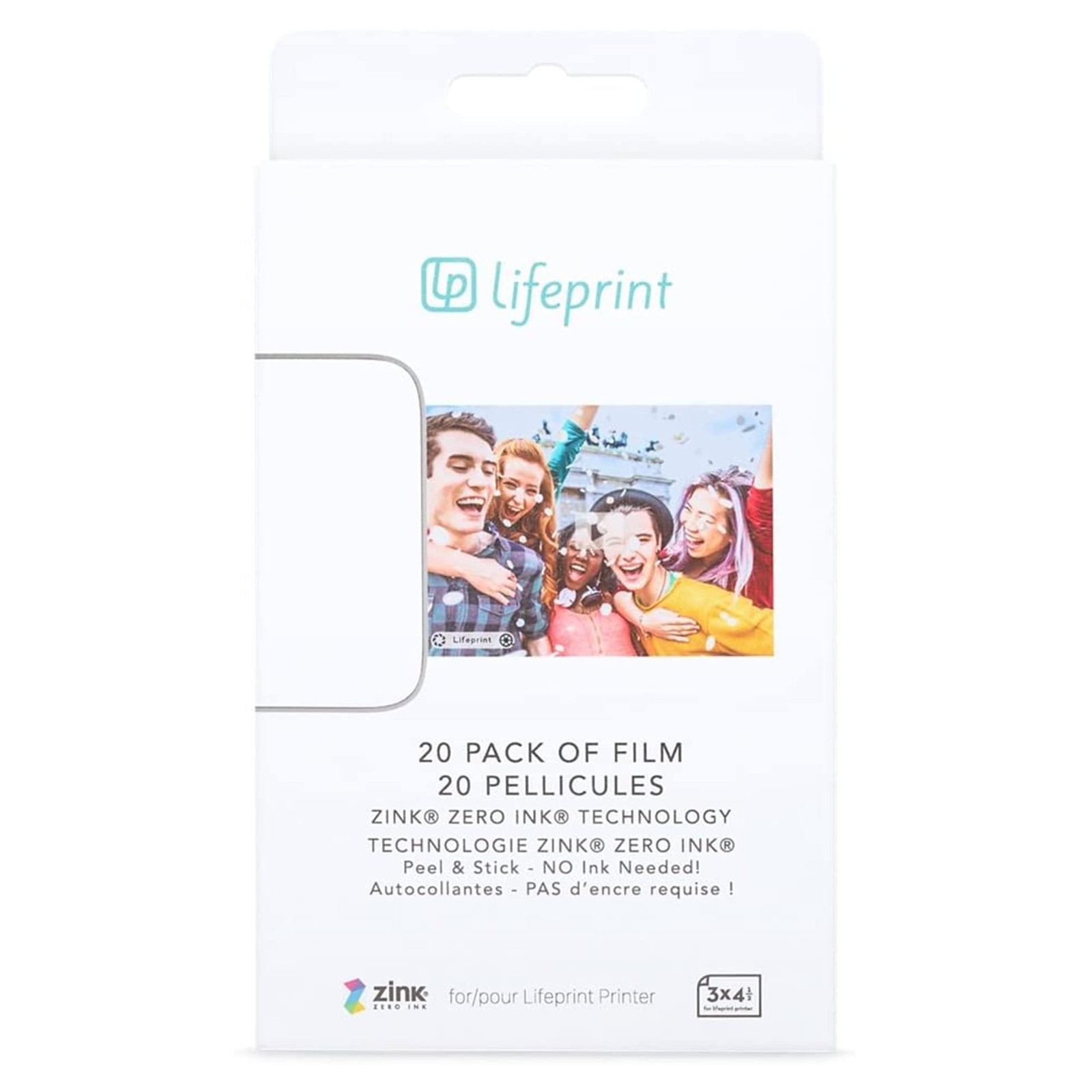 Lifeprint 20 Pack 3x4.5 inch Zero-Ink Film for Augmented Reality Photo/Video