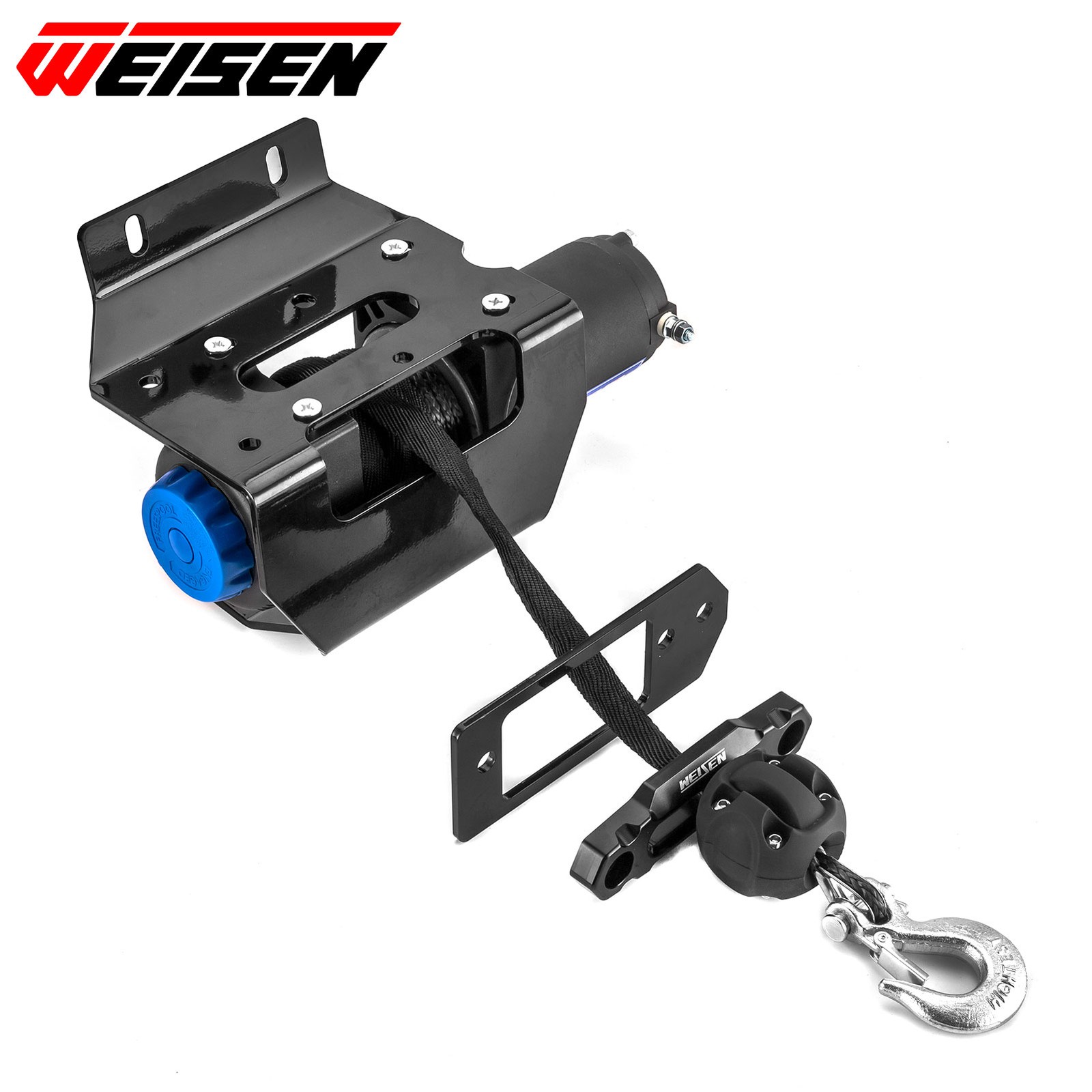 4500lbs Electric Winch Mount Wire Rope Hook Kit For Honda Pioneer 1000 1000-5