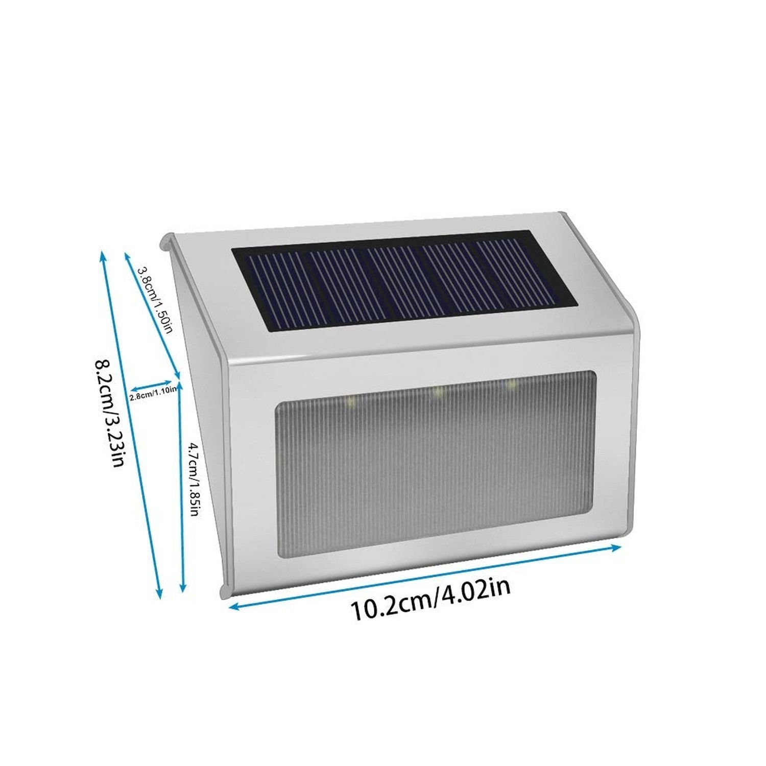 Solar Lights for Steps Deck Solar Stair Light Outdoor Waterproof Stainless St...